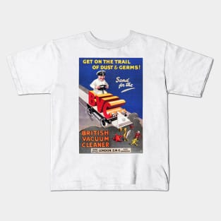 BVC Dust & Germs! British Vacuum Cleaner Retro English Advertisement Wall Art Kids T-Shirt